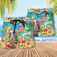 Summer Santa Surfing Christmas In July Beach Shorts For Holiday Beach Days