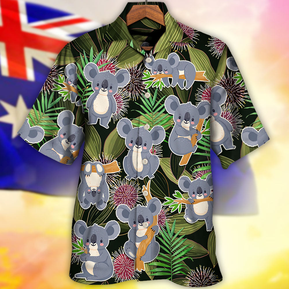 Tropical Funny Koala Daily Hawaiian Shirt Relaxed Style View For Thoughtful Gifting