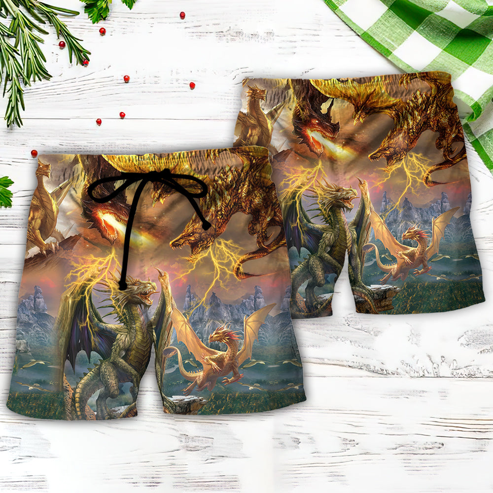 Dragon Beach Shorts Pattern Detail For Tropical Escapes And Leisure And Relaxation