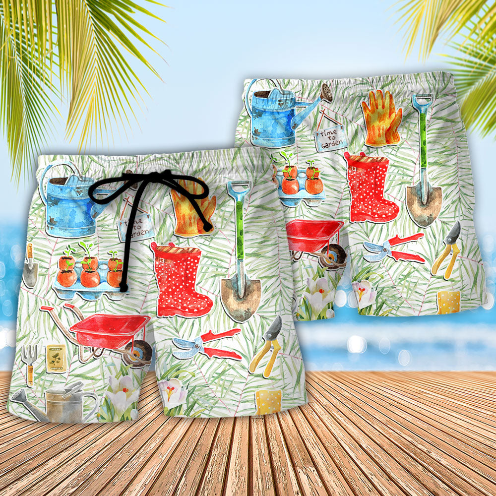 Gardening Dark Humor Handy Garden Joke Style Beach Shorts For Outdoor Activities And Vacation Styling