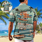 Funny Vintage Waterskiing Waterskier Hawaiian Shirt Design Detail For Beach Days And Holiday Travel