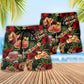 BBQ Beer Beach Shorts Pattern Detail For Casual Outings And Travel Ready Comfort