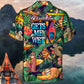 Tropical Funny Kayaking Sloth Hawaiian Shirt Fabric Pattern Detail For Beach Days