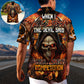 Vintage Skull Artwork Hawaiian Shirt Print Closeup For Island Holidays