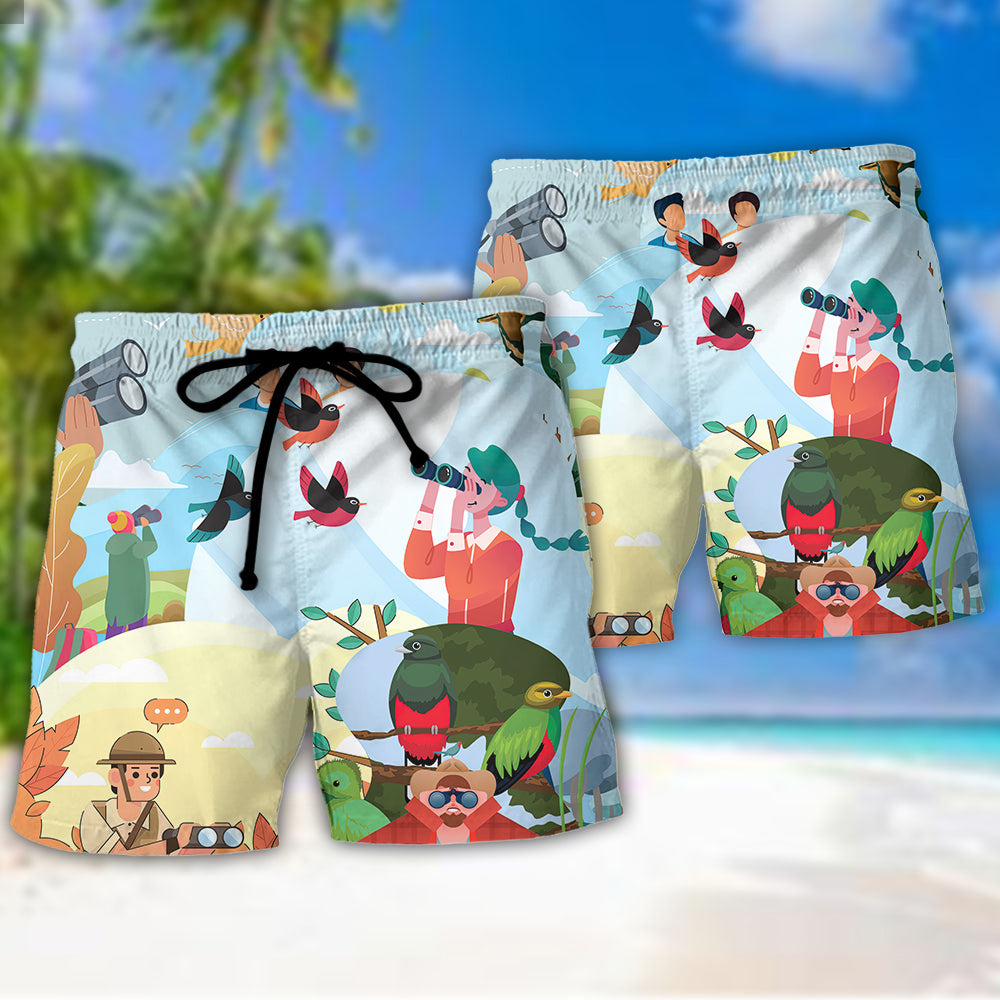 Bird Watching Introverted But Bird Friendly Beach Shorts For Resort Trips And Warm Weather Style