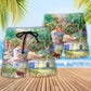 Gardening Beach Shorts Pattern Detail For Seaside Leisure And Lightweight Summer Style