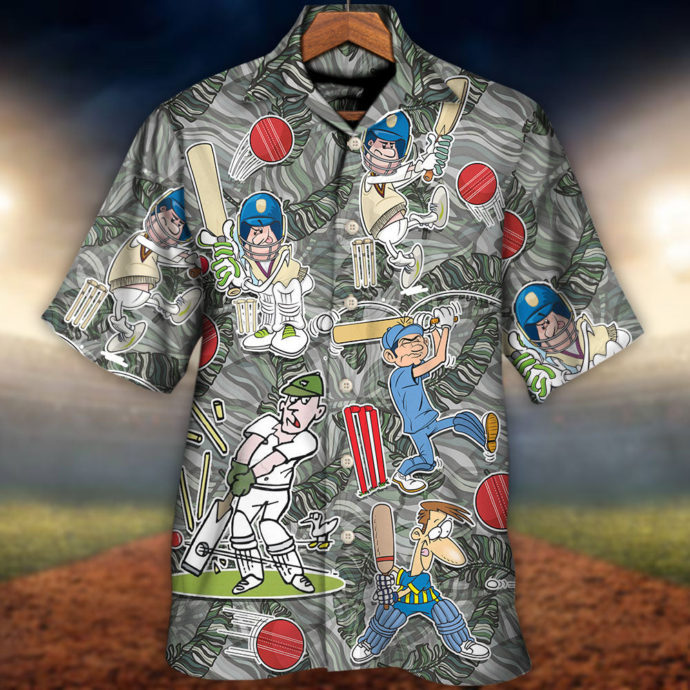 Tropical Cricket Leaf Hawaiian Shirt Print Closeup For Beach Days