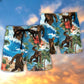 Bigfoot Tropical Funny Art Style Beach Shorts For Poolside Relaxation And Style