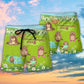 Floral Groundhog Day Beach Shorts Pattern Detail For Relaxed Weekends And Laid Back Styling