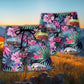 Camping Funny Flamingo Weekend Drinking Forecast Beach Shorts For Resort Trips And Poolside Style