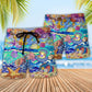 Coastal Seashell Beach Shorts Pattern Detail For Poolside Fun And Relaxed Casual Wear