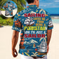 Sailing Sailor Hawaiian Shirt Pattern Detail For Vacation Travel And Daily Wear