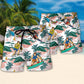 Coastal Water Skiing Beach Shorts Pattern Detail For Relaxed Weekends And Laid Back Styling