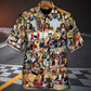 Kart Racing Hawaiian Shirt Pattern Detail For Casual Outings