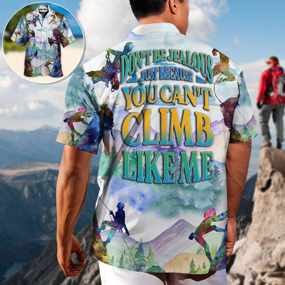 Rock Climbing Hawaiian Shirt Relaxed Style View For Weekend Trips
