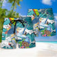 Windsurfing It's Just You And The Wind Surfing Beach Shorts For Sunny Getaways And Casual Coastal Wear