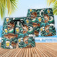Fishing Beer Beach Shorts Pattern Detail For Seaside Leisure And Comfortable Daily Use