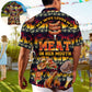 Funny Barbecue Food Meat Grill Hawaiian Shirt Detailed Pattern View For Beach Days