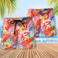 Tropical Lobster Beach Shorts Pattern Detail For Casual Outings And Everyday Comfort