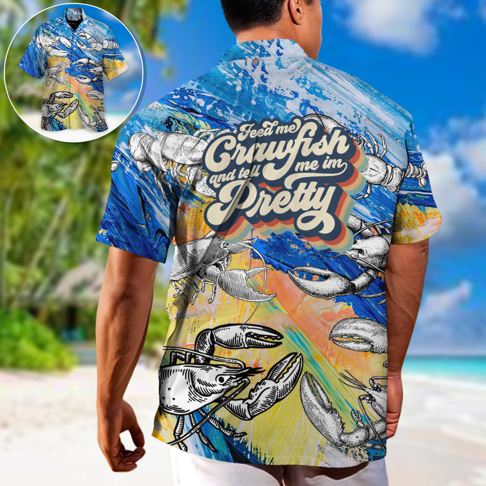 Lobstering Crawfish Hawaiian Shirt Artwork View For Outdoor Gatherings
