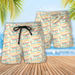 Fantasy Roleplaying Dungeon Beach Shorts Pattern Detail For Vacation Style And Bright Seasonal Outfits