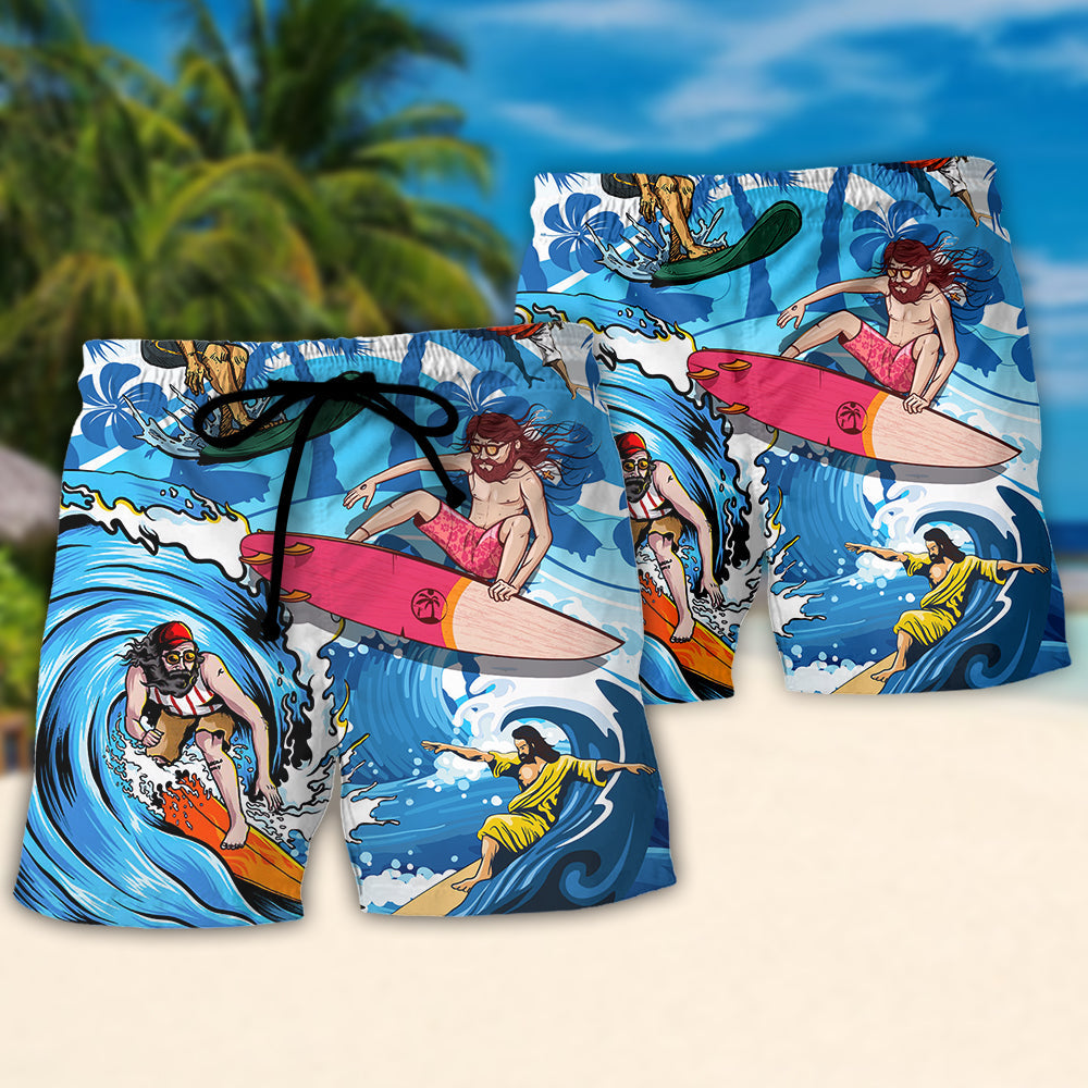 Surfing Haters Will See You Walk On Water Surf Beach Shorts For Marine Inspired Outdoor Wear