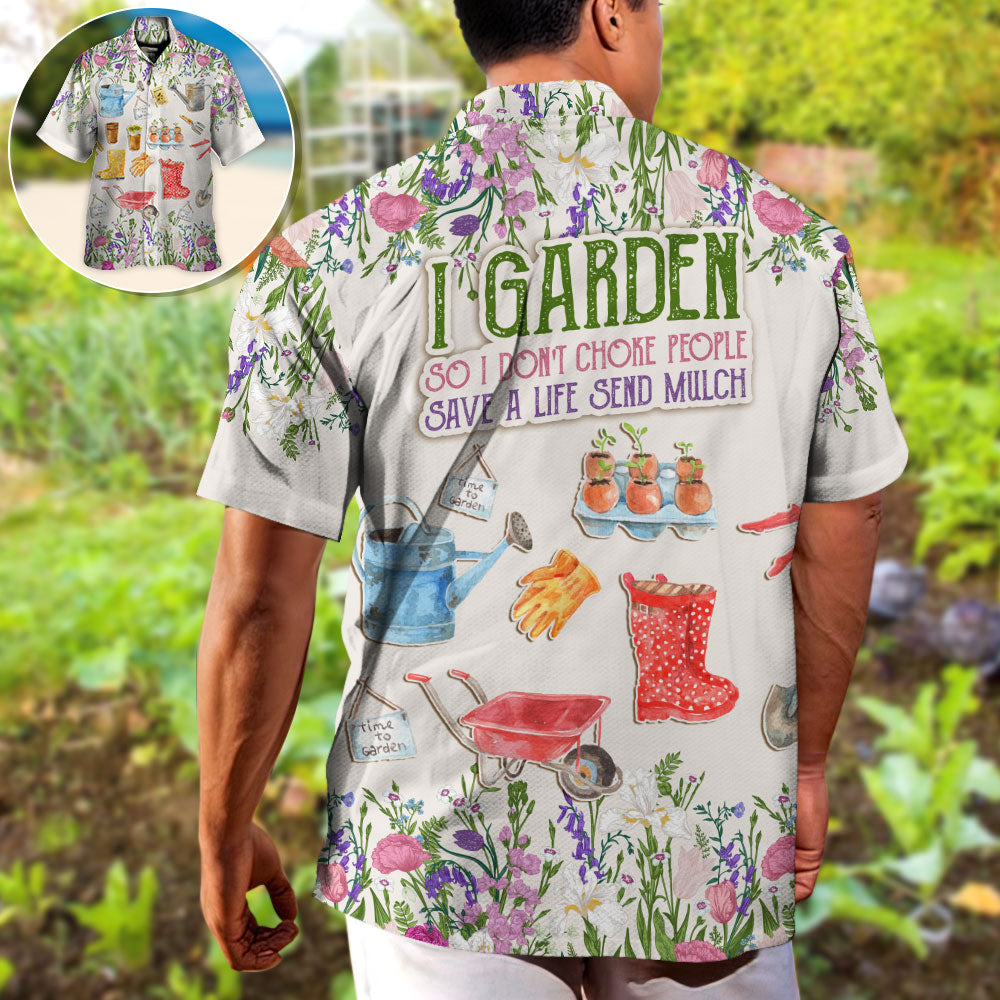 Gardening Garden Hawaiian Shirt Summer Design Detail For Warm Weather Events