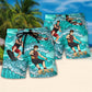 Waterskiing Sorry Can't Talk I'm On Another Line Beach Shorts For Summer Vacation And Coastal Travel
