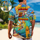 Funny Surfing Skeleton Hawaiian Shirt Resort Outfit View For Summer Travel