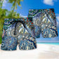 Scuba Diving Beach Shorts Pattern Detail For Resort Wear And Weekend Casual Style