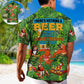 Lobstering Beer Hawaiian Shirt Artwork View For Outdoor Gatherings