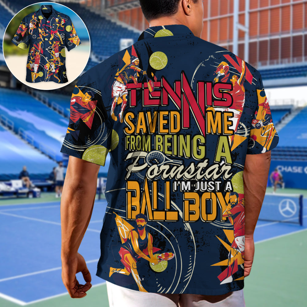 Tennis Ball Boy Hawaiian Shirt For Summer Vacation And Beach Travel