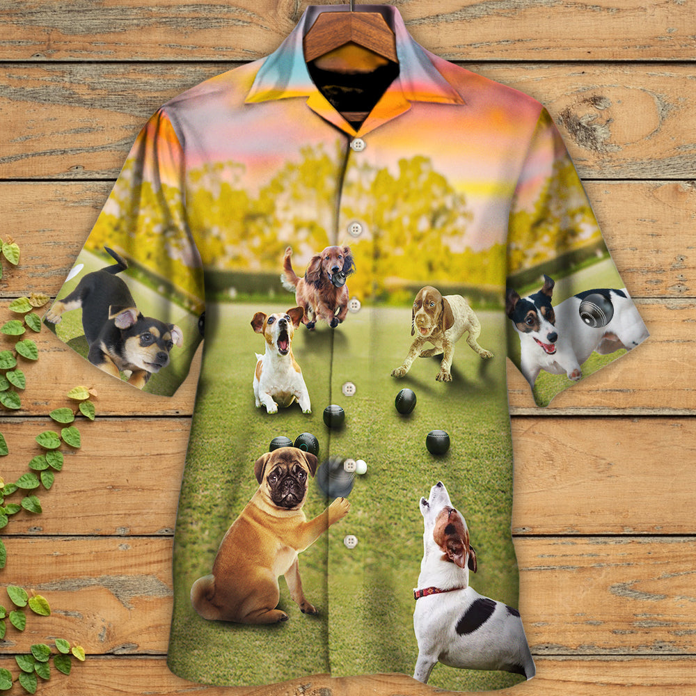 Lawn Bowling Dog Hawaiian Shirt Design View For Thoughtful Gifting