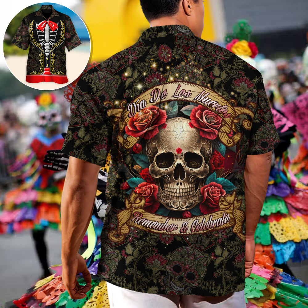 Festival Creative Pattern Hawaiian Shirt Detailed Pattern View For Vacation Style