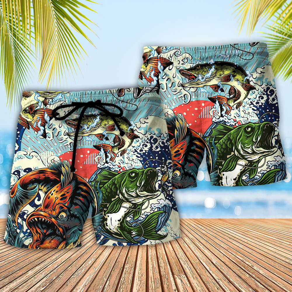 Fishing Beach Shorts Pattern Detail For Tropical Escapes And Lightweight Summer Style