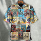 Motorcycle Creative Pattern Hawaiian Shirt Summer Design Detail For Tropical Vacations