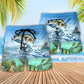 Fishing Beach Shorts Pattern Detail For Resort Wear And Lightweight Summer Style