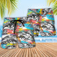Fishing Saved Me Funny Hook Lover Beach Shorts For Game Day Getaways