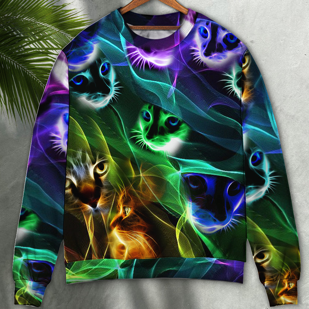 Neon Flash Cat Sweater For Animal Inspired Style Events And Comfortable Daily Wear