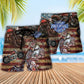 Motorcycle No Plans No Maps Adventure Beach Shorts For Coastal Drives And Casual Style