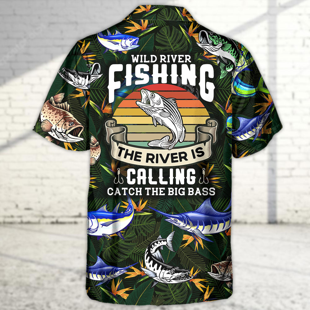 Fishing River Hawaiian Shirt Tropical Styling View For Thoughtful Gifting