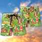 Floral Groundhog Day Beach Shorts Pattern Detail For Outdoor Activities And Travel Ready Comfort