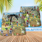 Botanical Vintage Gardening Garden Beach Shorts Pattern Detail For Island Trips And Everyday Comfort