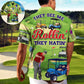 Coastal Funny Golf Activity Hawaiian Shirt Front Pattern View For Weekend Trips