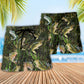 Fishing Fish Beach Shorts Pattern Detail For Casual Outings And Versatile Outdoor Wear