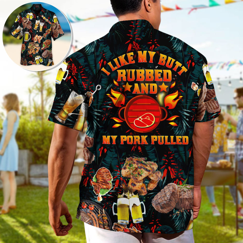 Funny Barbecue Food BBQ Grill Hawaiian Shirt Summer Design Detail For Outdoor Gatherings