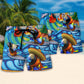 Surfing Parrot Too Much Work Not Enough Surfing Beach Shorts For Animal Lover Vacation Wear
