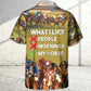 Horseback Riding Horse Hawaiian Shirt Detailed Pattern View For Warm Weather Events