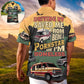 Driving RV Adult Film Star Homeless Camping Hawaiian Shirt Design Detail For Sunny Adventures And Casual Wear