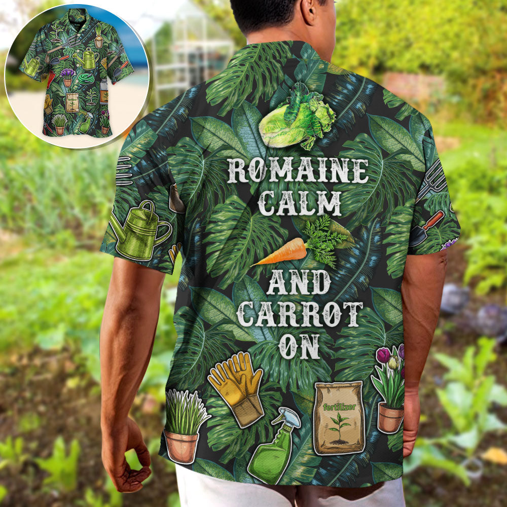 Vintage Romaine Clam Carrot Gardening Hawaiian Shirt For Beach Parties And Weekend Getaways